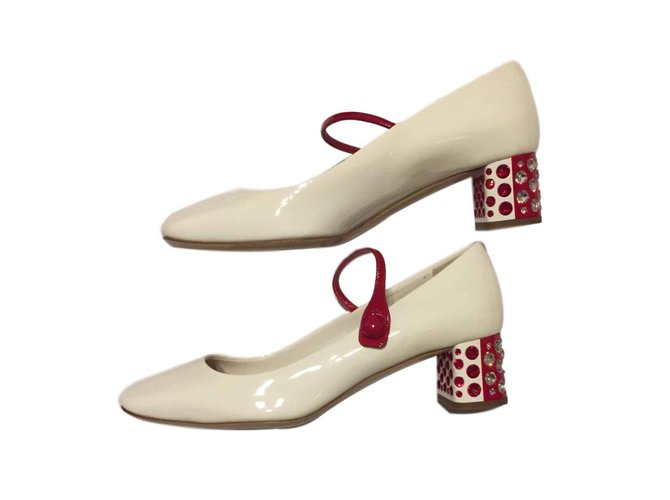 miu miu white heels
