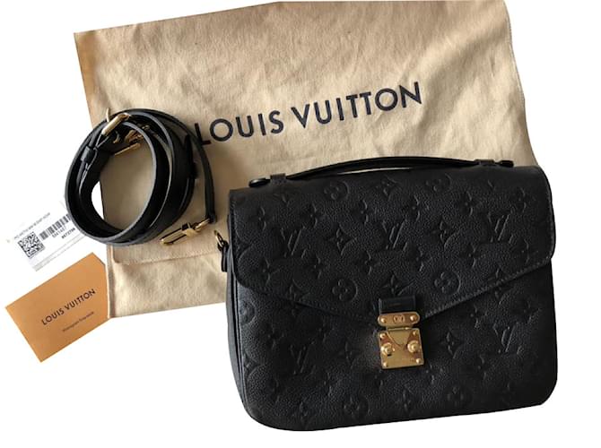 Louis Vuitton Metis Negro Cuero  ref.84551