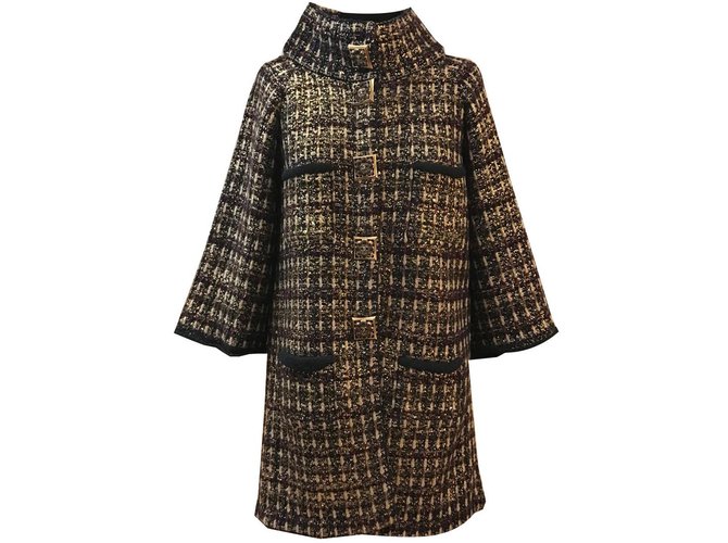 Chanel Abrigo de la legendaria colección bizantina. Castaño Cachemira Lana  ref.84616