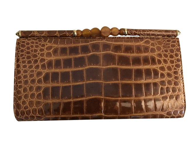 Gucci Clutch Cognac Exotic leather  ref.84620