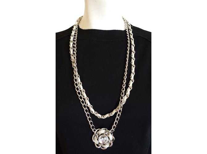 Dolce & Gabbana Halsketten Silber Beige  ref.84625