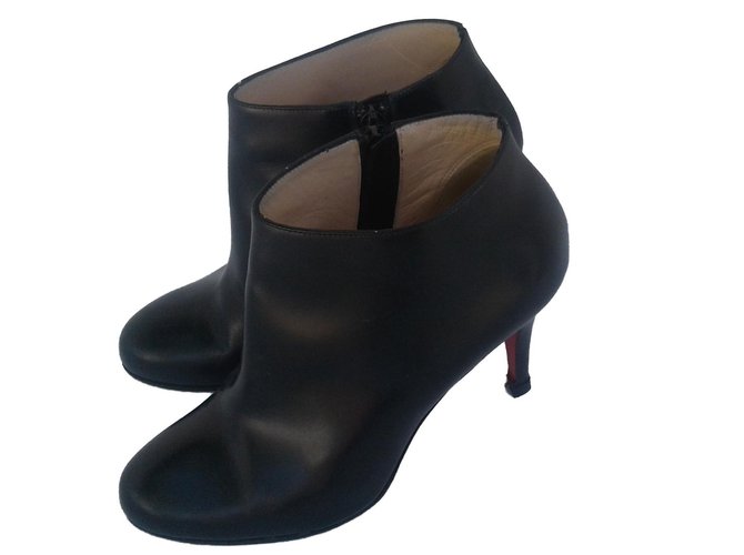 Christian Louboutin boots Black Leather  ref.84640