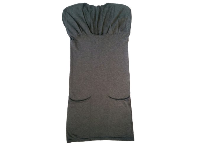 Eric Bompard Dresses Grey Cotton Cashmere  ref.84727