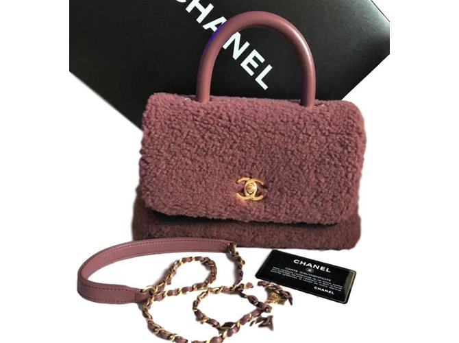 Chanel Mini borsa Shearling in edizione limitata Marrone Pelliccia  ref.84764