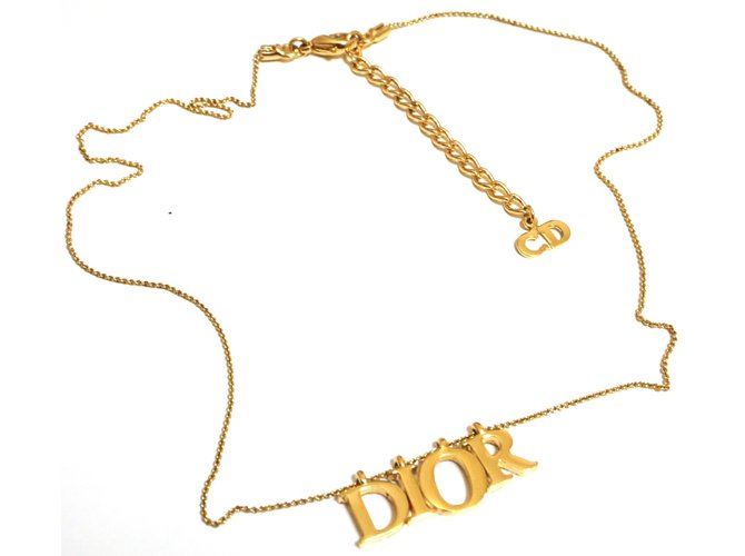 dior gold necklace