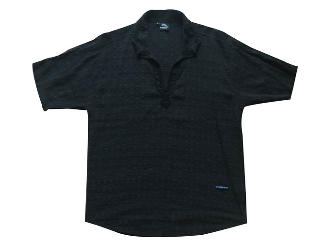 Burberry Camisa Negro Algodón  ref.84908