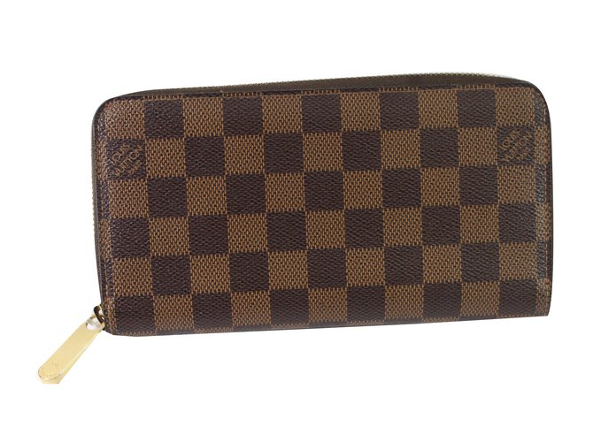 Louis Vuitton Zippy Ebene Brown Leather  ref.84930