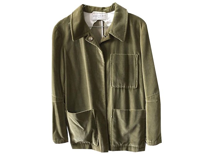 Barbara Bui Samtjacke Olivgrün Größe 38