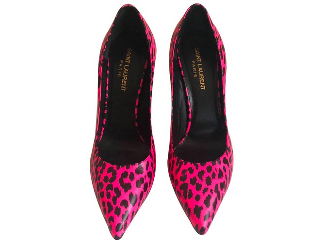 saint laurent leopard heels