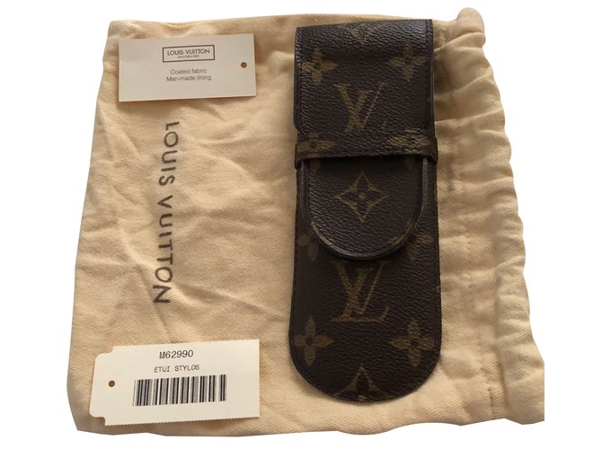 Louis Vuitton Estojo para caneta / óculos Castanho escuro  ref.85150