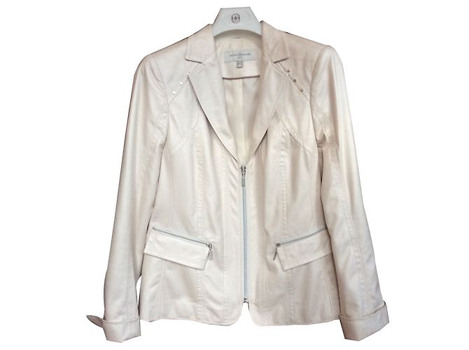 Autre Marque Jacke Un jour ailleurs Beige Kunstleder
