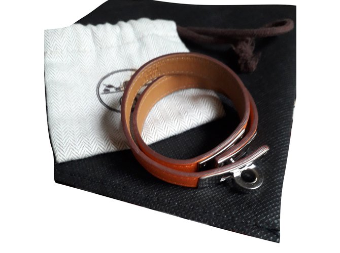 Kelly Hermès Bracelet Orange Leather  ref.85185