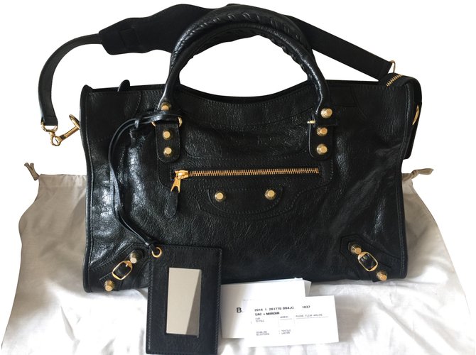 Balenciaga Hand bags Black Leather  ref.85215