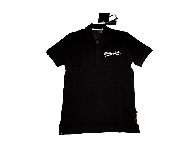 Polo Philipp Plein SS Fine Nera in Cotone Nero
