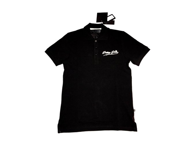 Philipp Plein Polo Shirt SS "Fine" Coton Noir  ref.85217