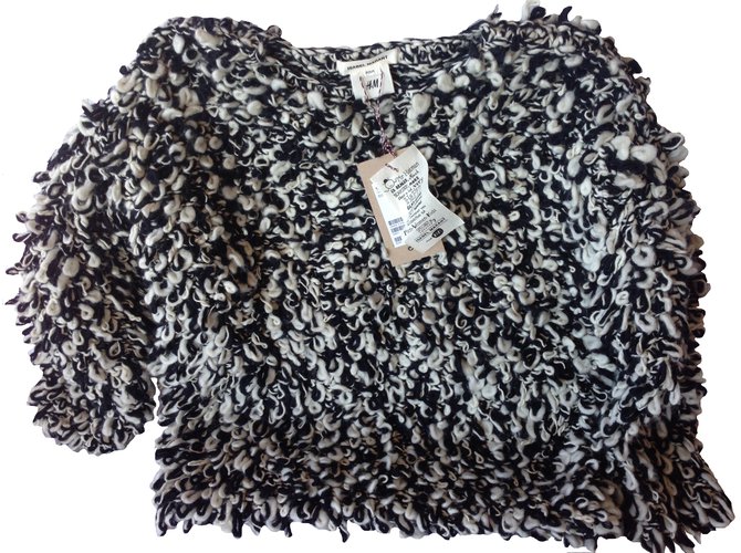 Isabel Marant Pour H&M pulls, vests Black White Wool  ref.85222