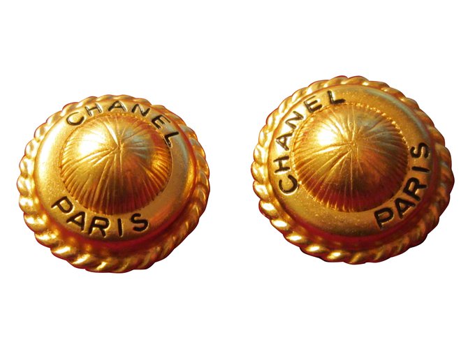 Chanel Ohrringe Golden Vergoldet  ref.85224