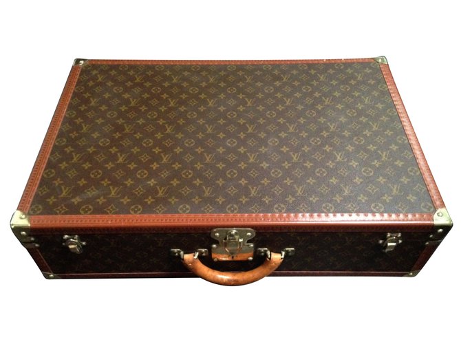 Bisten Louis Vuitton Briefcase Brown Leather Cloth  ref.85247