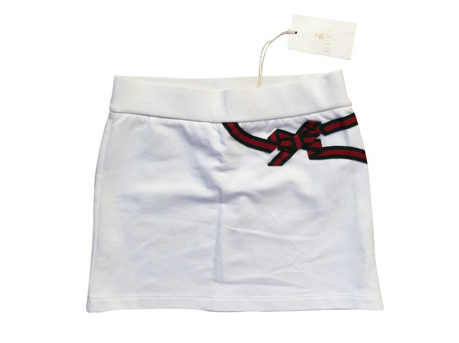 Gucci Girl skirts White Cotton  ref.85269