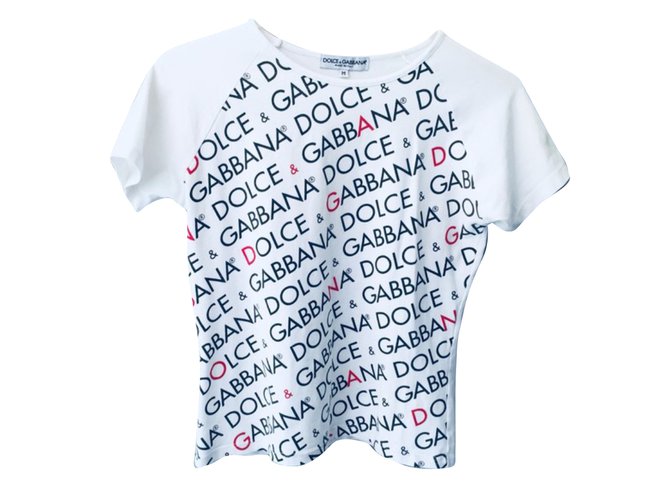 Dolce & Gabbana Tops Blanco Algodón  ref.85278