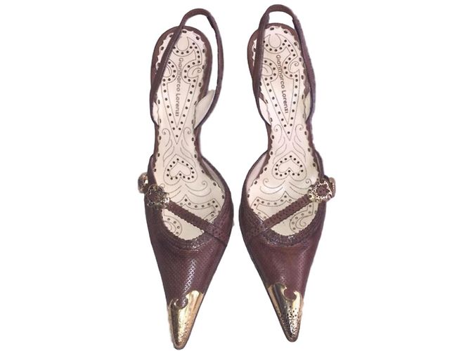 Gianmarco Lorenzi Lederpumps braun