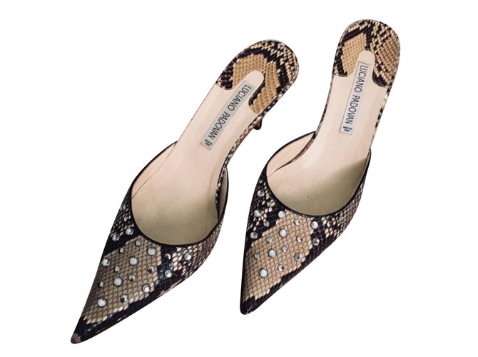 Luciano Padovan Pumps Brown Exotic leather  ref.85285