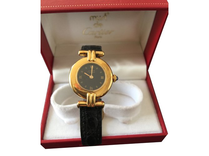 Cartier reloj Dorado Chapado en oro  ref.85294