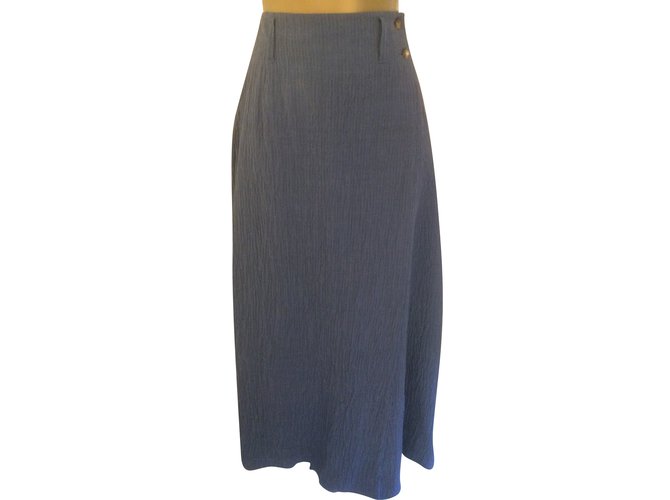 Mulberry Skirts Blue Cotton Linen  ref.85306