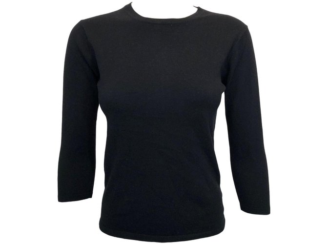 Eric Bompard T-shirt Black Silk Cashmere  ref.85400