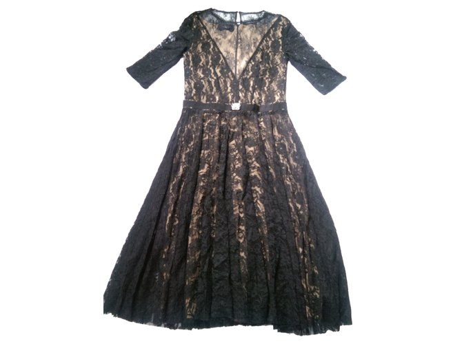 Mariella Burani Dress Black Lace  ref.85403