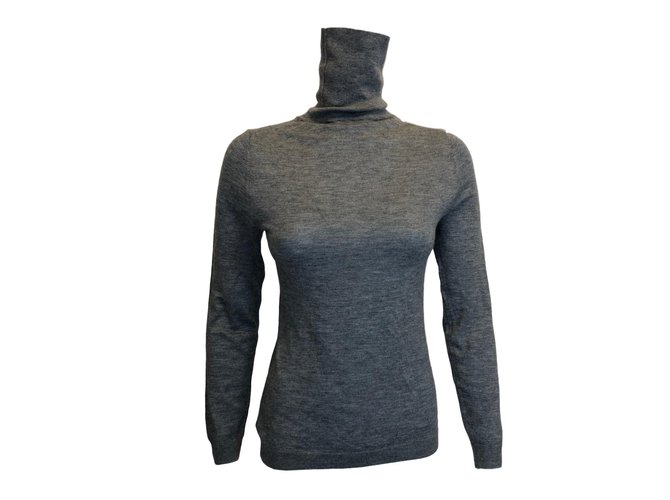 Eric Bompard Turtleneck sweater Grey Cashmere  ref.85409