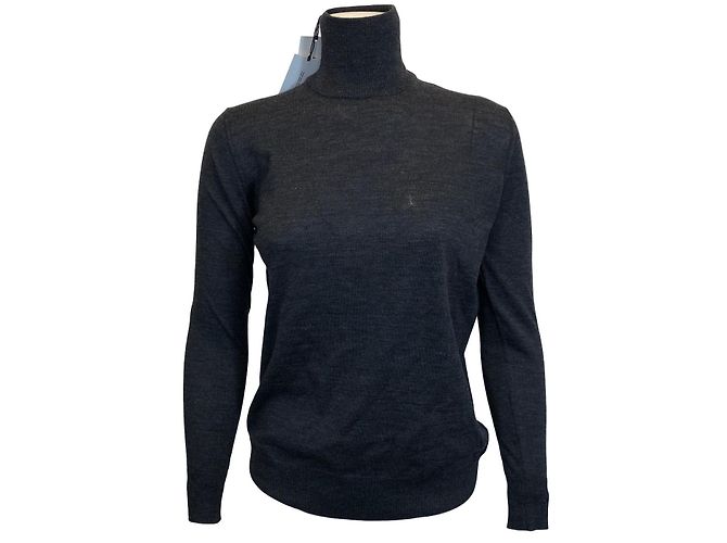 Tomas Maier Rollkragenpullover Graue Wolle