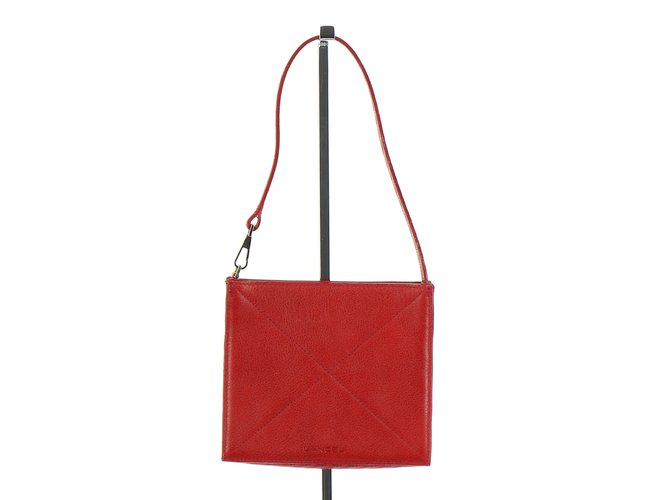 Lancel Handtaschen Rot Leder  ref.85522