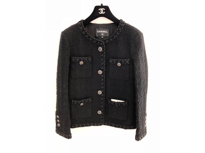 Chanel Jacket Black Wool  ref.84033