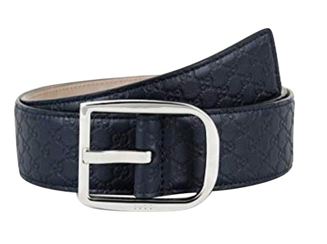 microguccissima leather belt Blue  ref.85184