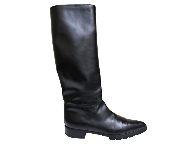 Walter Steiger Schwarze Lederstiefel