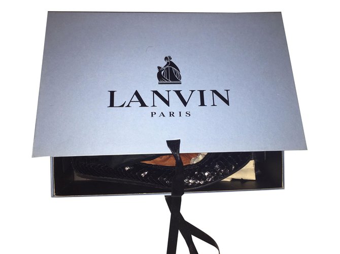 Lanvin Pumps Black Python  ref.85503
