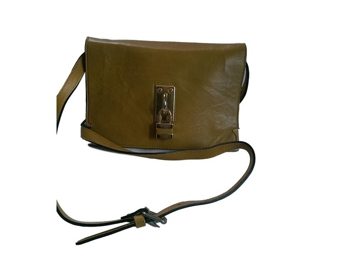 Massimo Dutti Handbags Mustard Leather  ref.85567