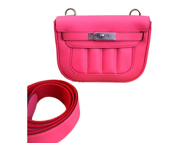 Hermès Mini-Limousine Pink Leder  ref.85585