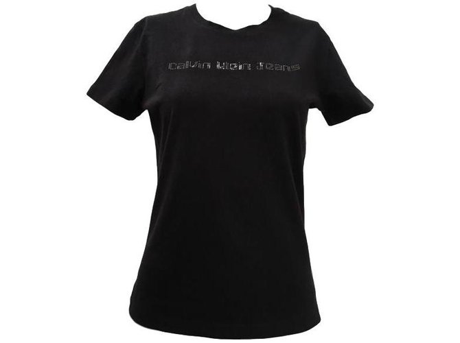 Calvin Klein Tops Black Cotton Elastane  ref.85592