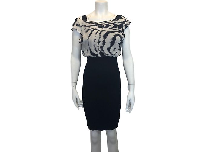 Vestito Alice + Olivia in seta nylon e rayon nero XS