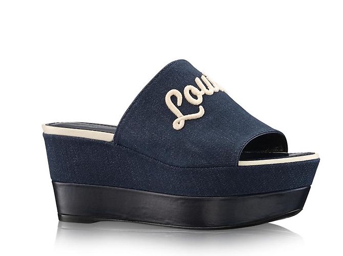 Louis Vuitton Waterfall Platform Mule Dark blue