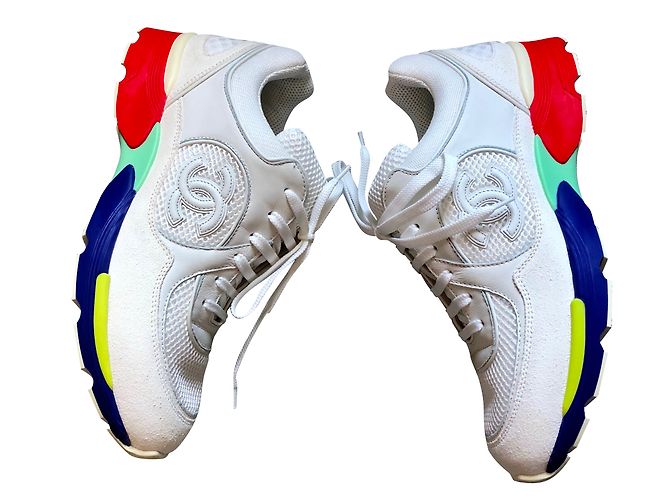 Chanel Baskets Blanc Multicolore