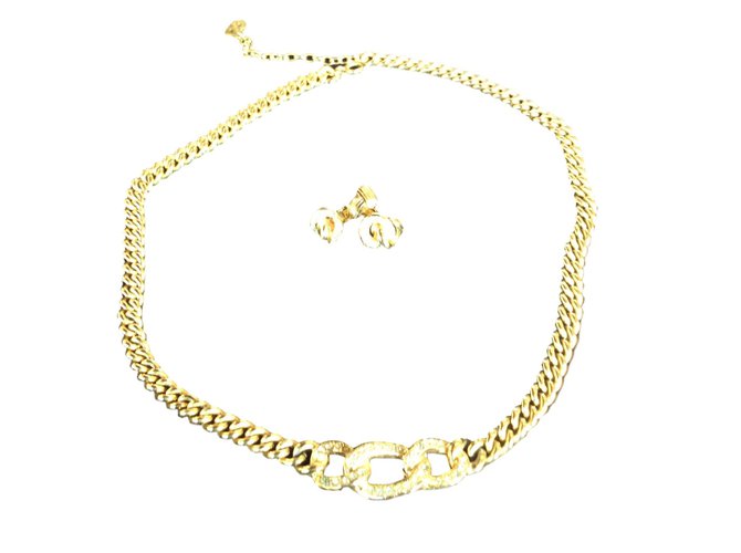 Christian Dior Conjunto Dourado Banhado a ouro  ref.85752