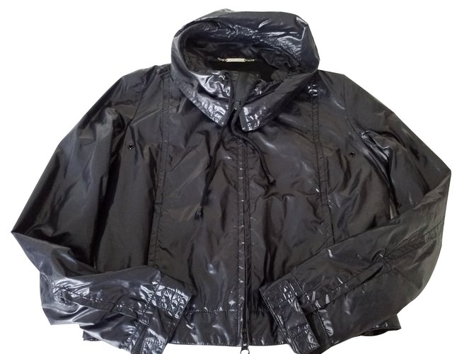 Armani Jeans Black wind jacket Polyester Polyurethane  ref.85758