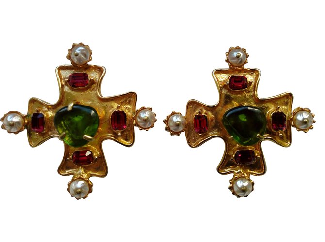 Christian Lacroix Earrings Multiple colors Gold-plated  ref.85767