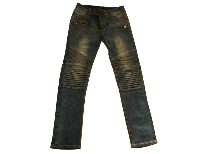 Balmain Jeans Azul Algodão  ref.85782