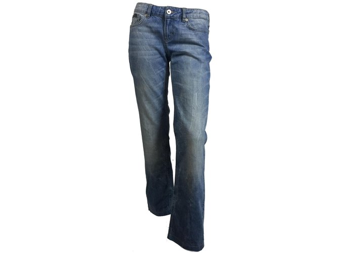 D&G Calça jeans de cintura baixa Azul John  ref.85804