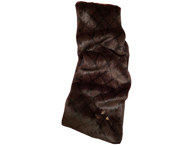 Chanel Scarves Dark brown Fur  ref.85822