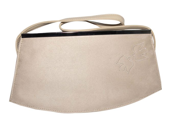 Nina Ricci Suede Handbag Handbags Deerskin Cloth Beige Ref 85885 Nina Ricci Suede Handbag Handbags Deerskin Cloth Beige Ref 85885